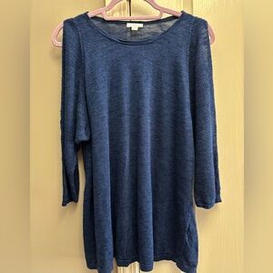 Women’s J.Jill linen blend cold shoulder lightweight sweater